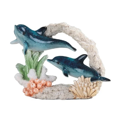 GSC - Dolphin Couple on Coral Statue 90145