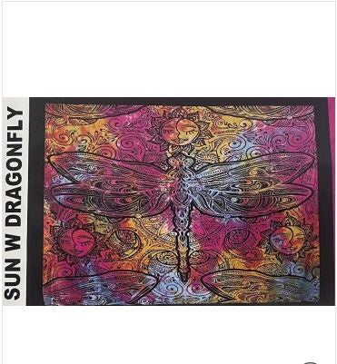 Magic Touch - Sun w/Dragonfly Single Size Tapestry