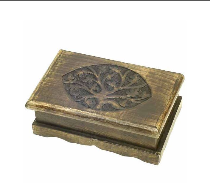 RExpo - Carved Tree of Life Wood Box WBX40