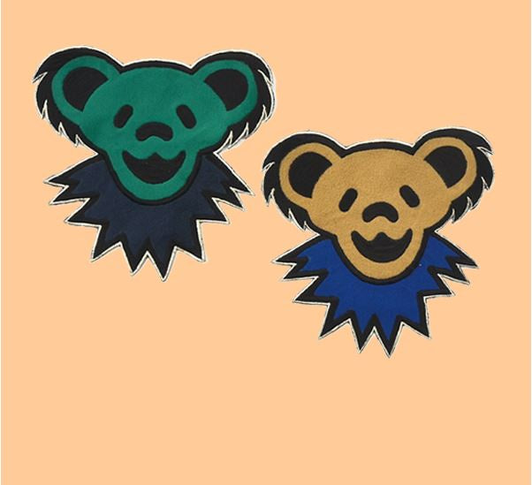 Grateful Dead - Dancing Bear Face Fleece Applique