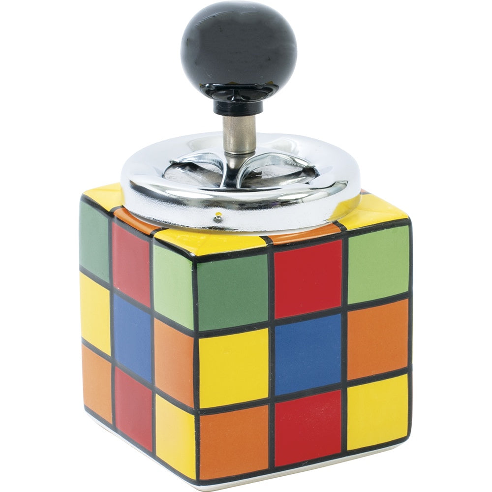 Ceramic Magic Cube Spinning Ashtray