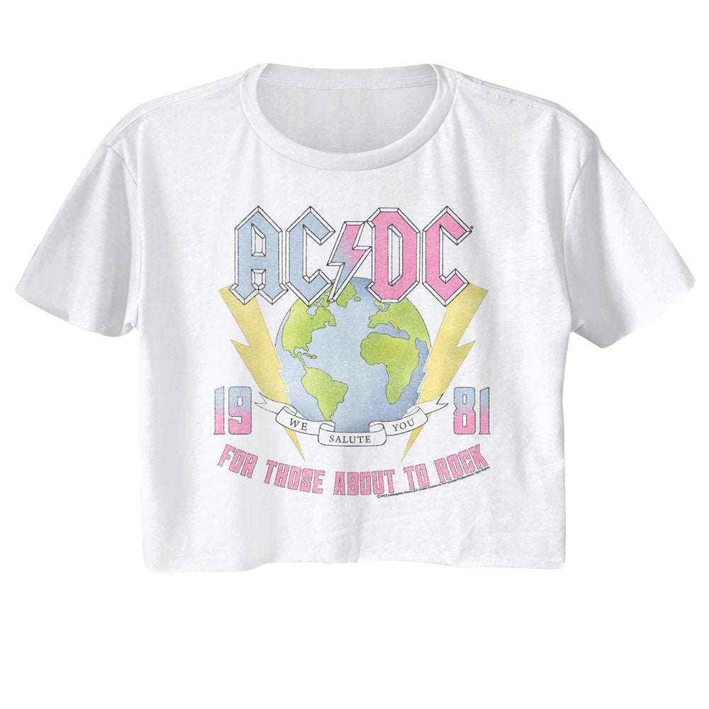 AC/DC Ladies Shirt For Those About To Rock Earth