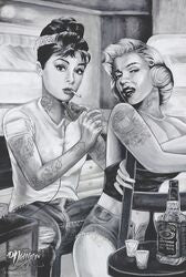 Audrey/Marilyn Tattoo Poster