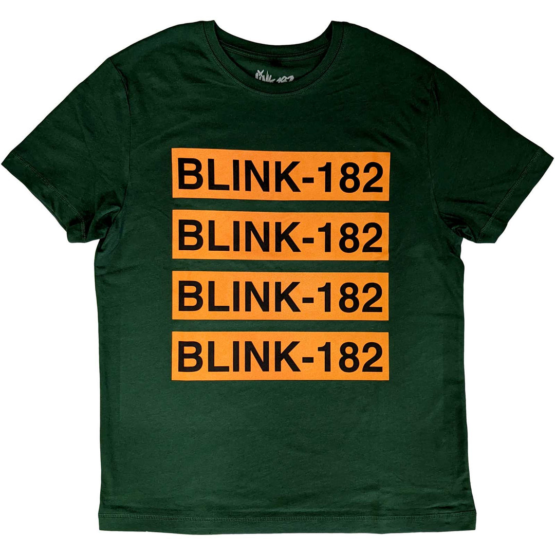 Blink 182 Logo Repeat T-Shirt- (RO)