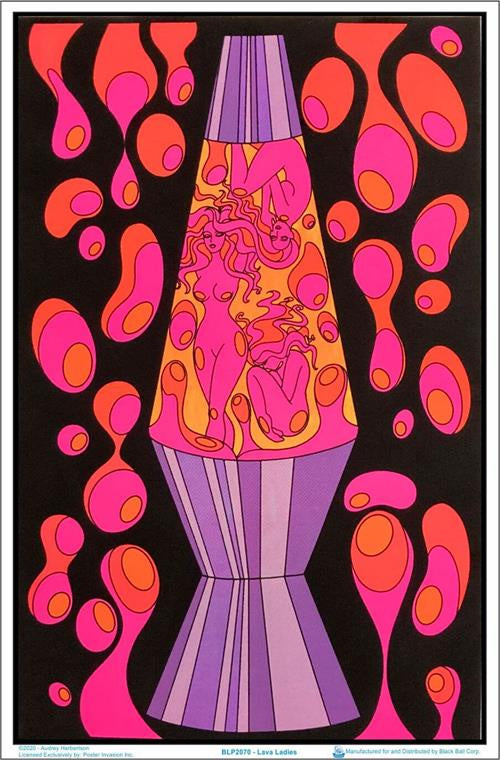 Groovy Lamp Ladies Blacklight Poster