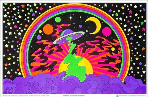 Psychedelic Abduction Blacklight Poster