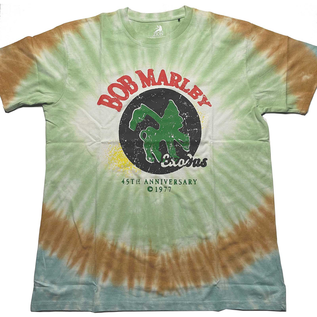 BOB MARLEY UNISEX T-SHIRT: 45TH ANNIVERSARY (WASH COLLECTION)
