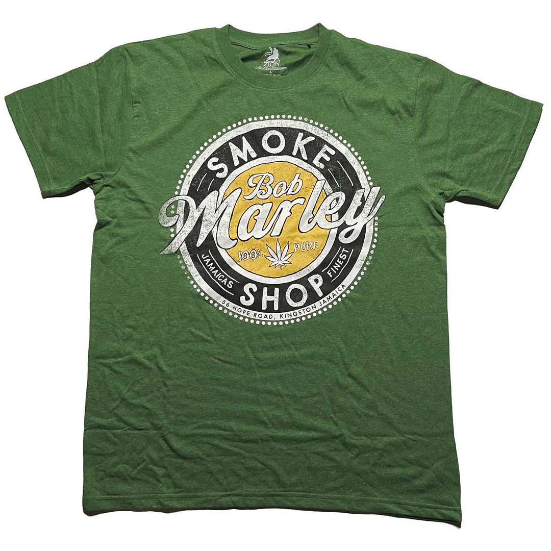 BOB MARLEY UNISEX T-SHIRT: SMOKE SHOP