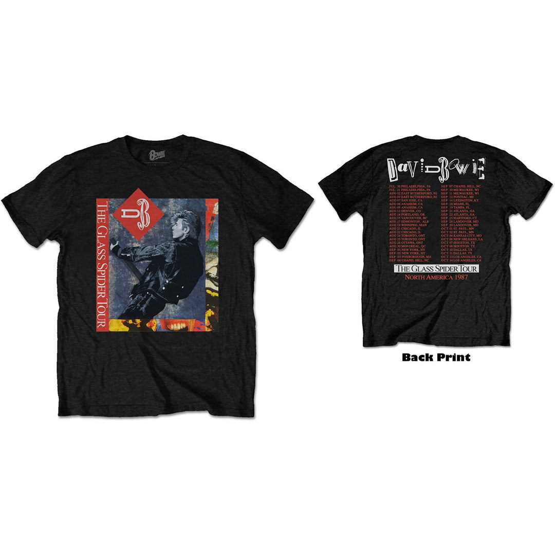 DAVID BOWIE UNISEX T-SHIRT: GLASS SPIDER TOUR