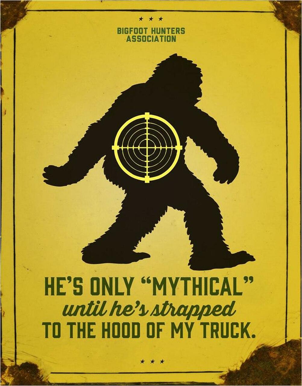 Bigfoot Tin Sign