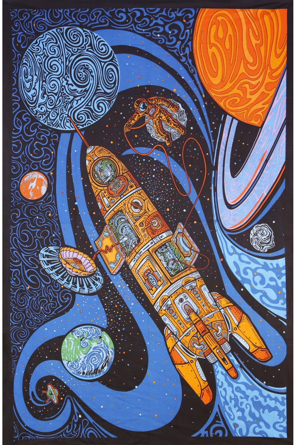 3D Blast Off Space Tapestry