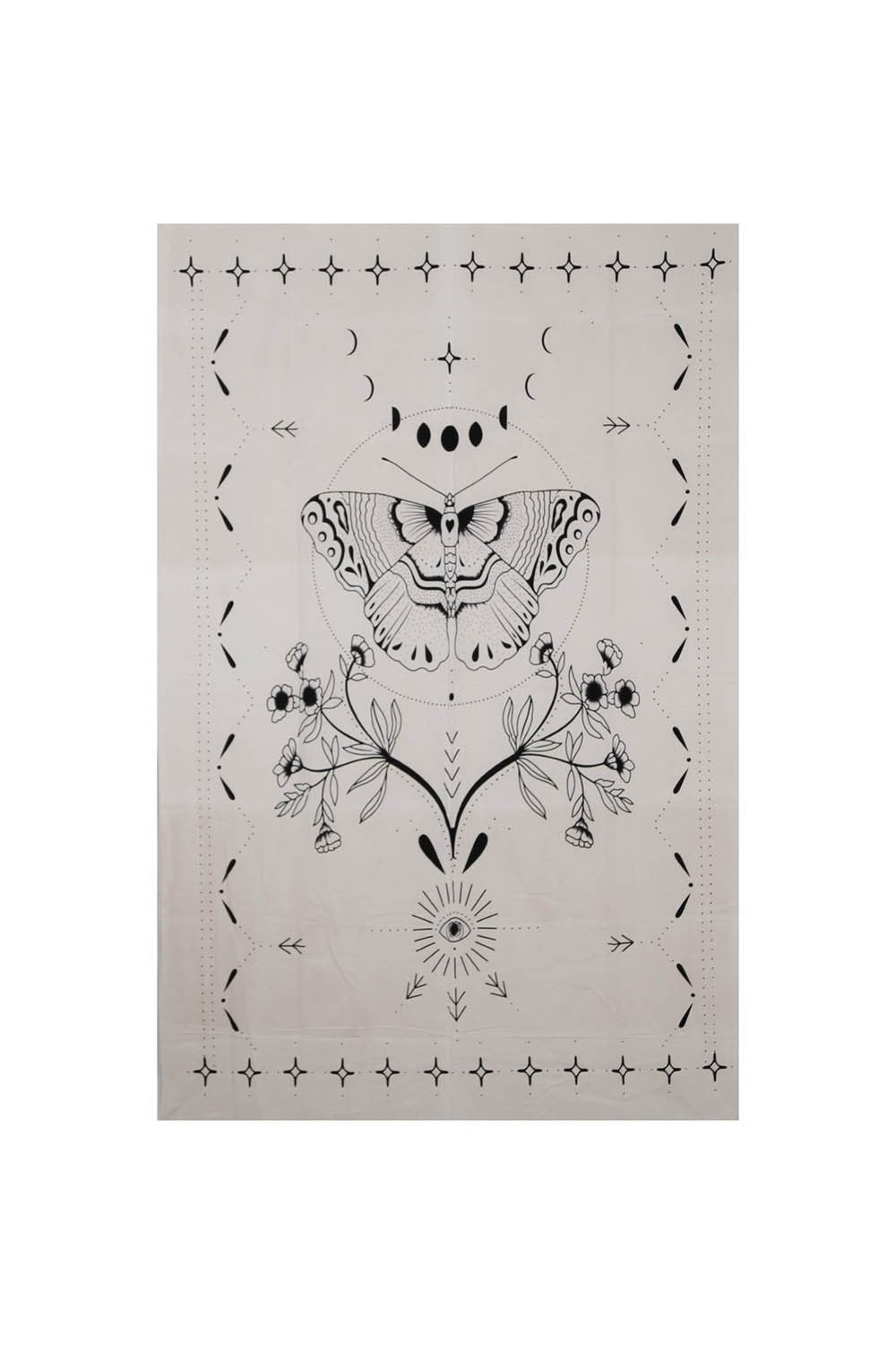 Zest For Life Butterfly Mini Tapestry 30x45" Black & White