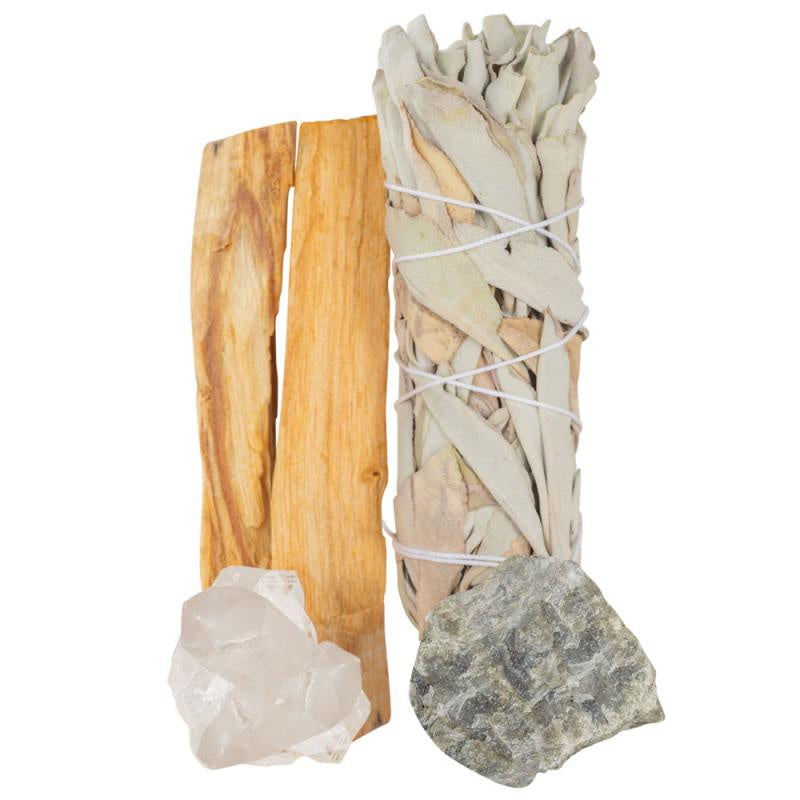 Wolf Spirit Sage - Anti Stress and Anxiety Crystal Smudge Kit