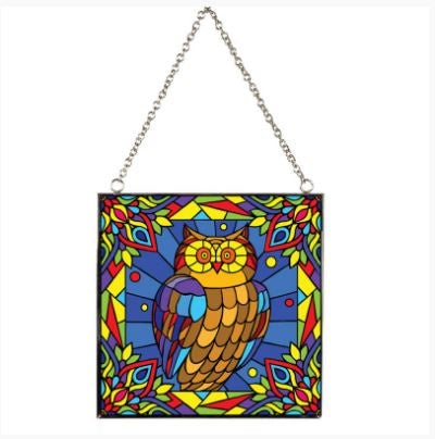 Suncatcher - Stain Glass Owl Suncatcher