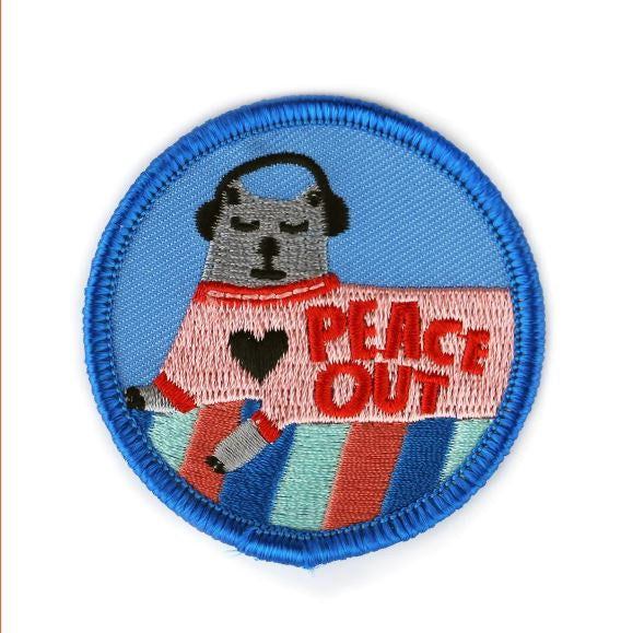 Badge Bomb - Peace Out Cat Patch