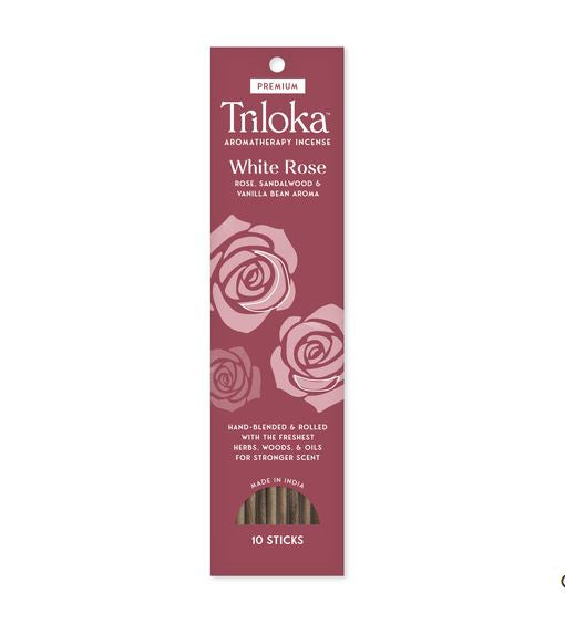 Triloka - White Rose Premium Incense 10ct.