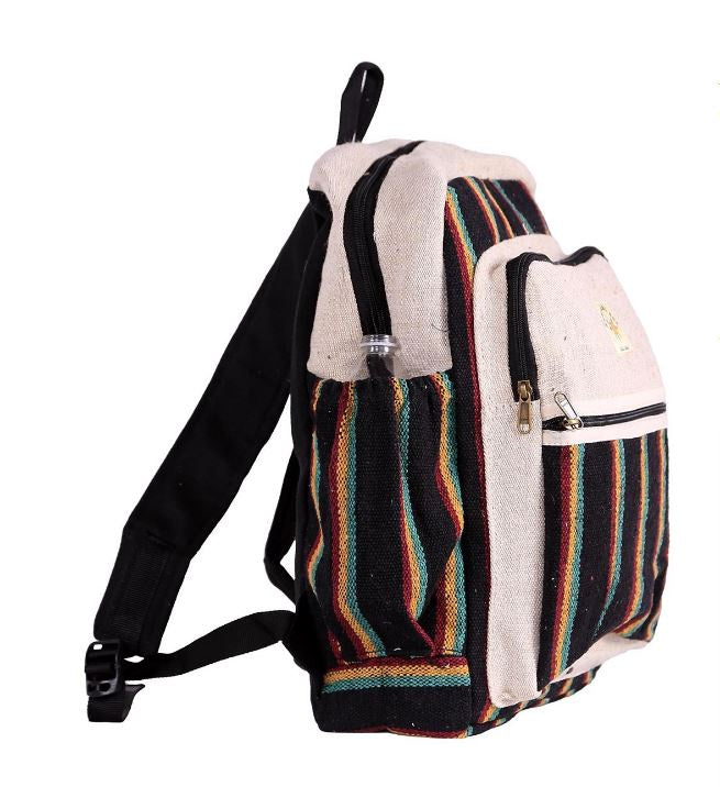 Sunshine Joy - Hemp Backpack Rasta Stripe