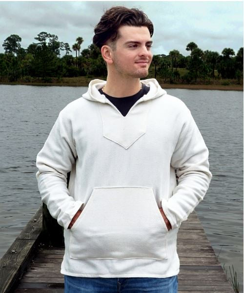 Earth Ragz - Natural Solid Color Mexican Pullover Baja Hoodie