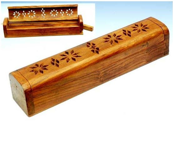 RExpo - Wooden Diamond Cut-Long Incense Burner Box