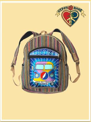 Gypsy - Keep On Truckin' Grateful Dead Hand Embroidered Backpack