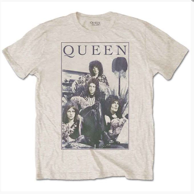 Rock Off - Queen 'Vintage Frame' Sand Unisex T-Shirt