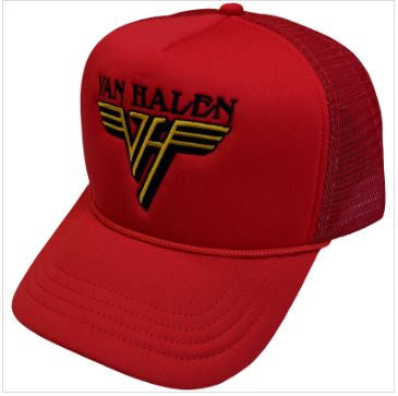 Rock Off - Van Halen Text & Yellow Logo Unisex Mesh Snapback Cap