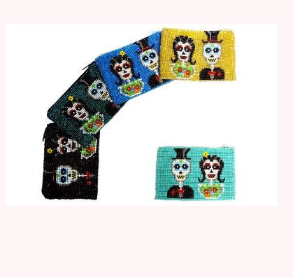 Pichincha - Seed Beads Day of the Dead Coin Purses