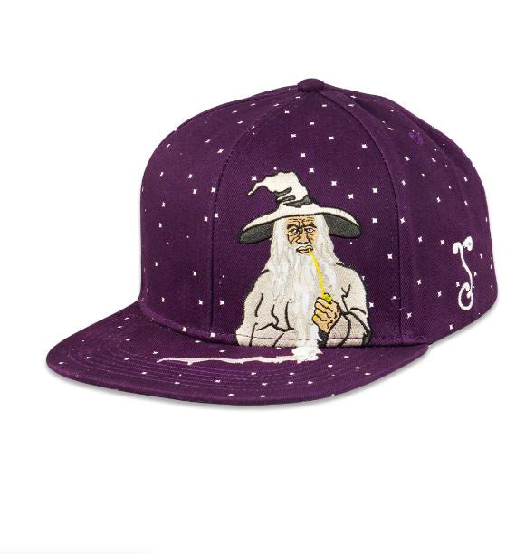 Grassroots - Toking Wizard Purple Snapback Hat