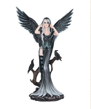 GSC - Large-scale Dark Angel Fairy Statue w/Black Crows