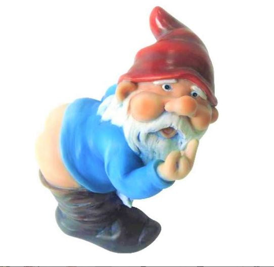 Funny Guy - Mooning Middle Finger Gnome Statue