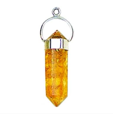 Benjamin - Citrine Mini Twin Point Pendant P248