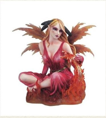 GSC - Fire Fairy w/Elemental Fire Dragon Statue