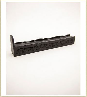 Black Wooden Carved Incense Burner