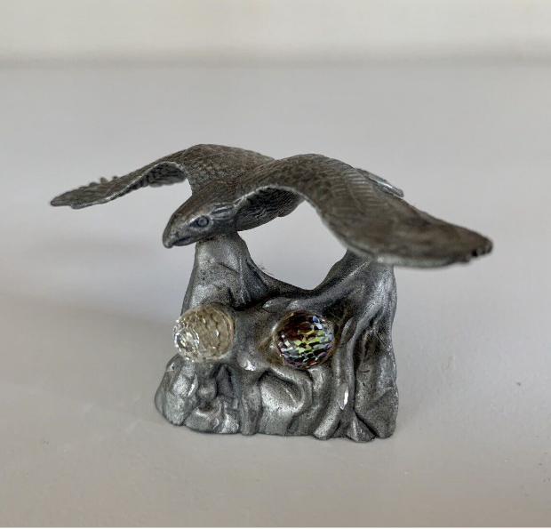 Vintage 1985 Cuter Pewter Eagle Figurine