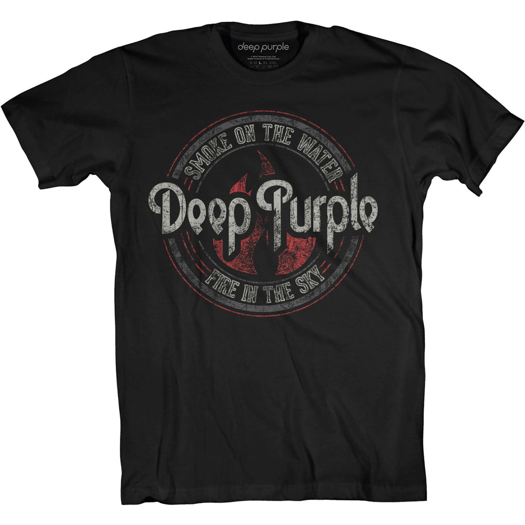 DEEP PURPLE UNISEX T-SHIRT: SMOKE CIRCLE