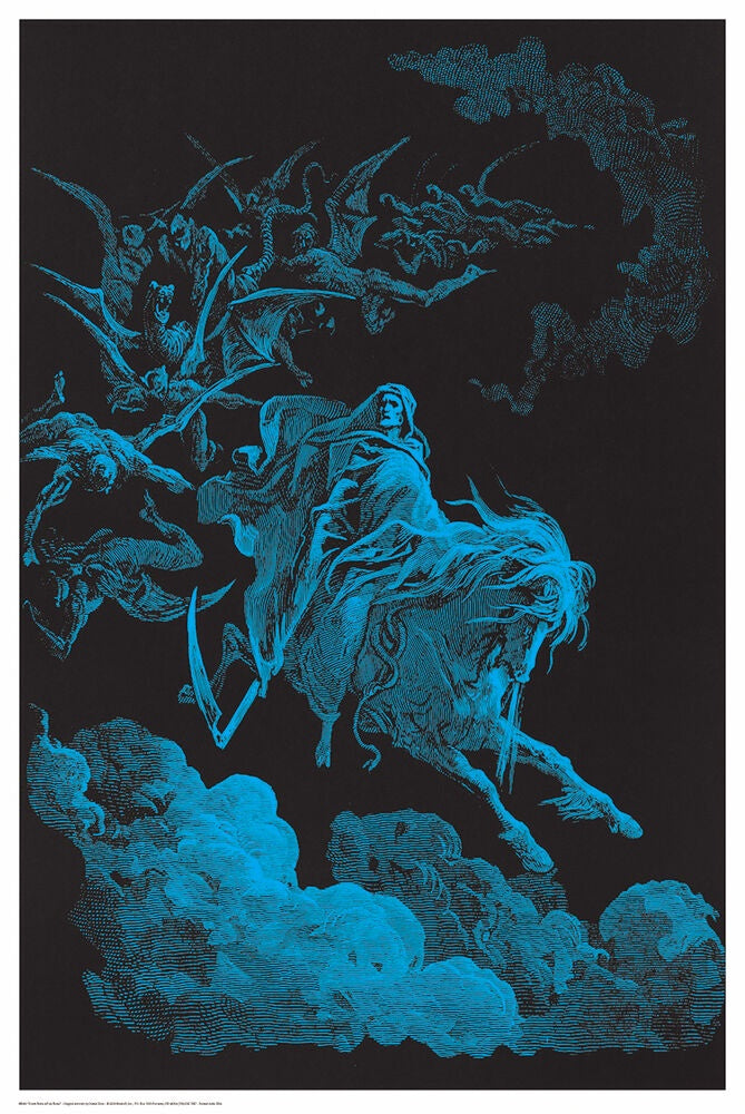 Death Rides a Pale Horse Black Light Poster