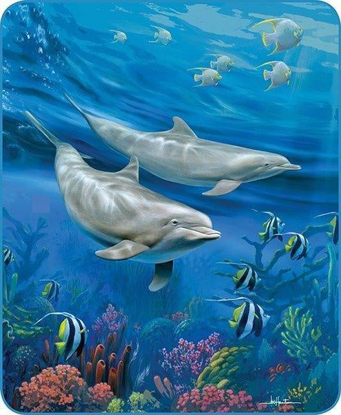 Dolphins Faux Fur Luxury Blanket