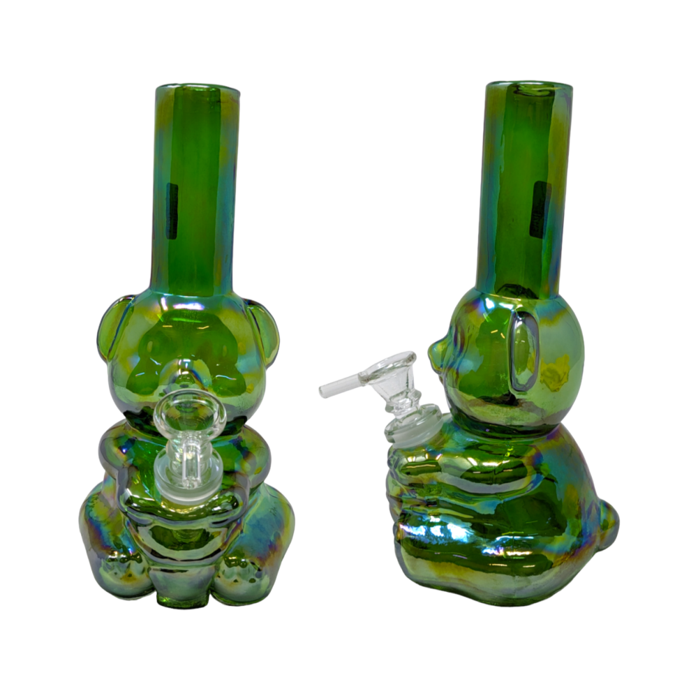 Skygate - 8" Teddy Bear Soft Glass Water Pipe - Glass On Glass