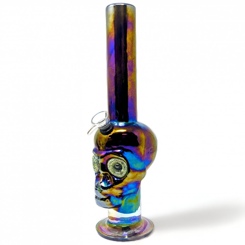 13" Skull Eyes Soft Glass Water Pipe