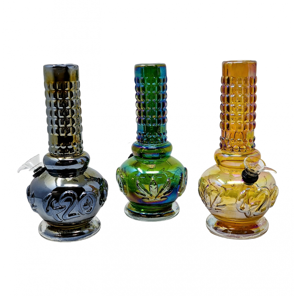 Skygate - 9" Leaf & "420" Soft Glass Water Pipe