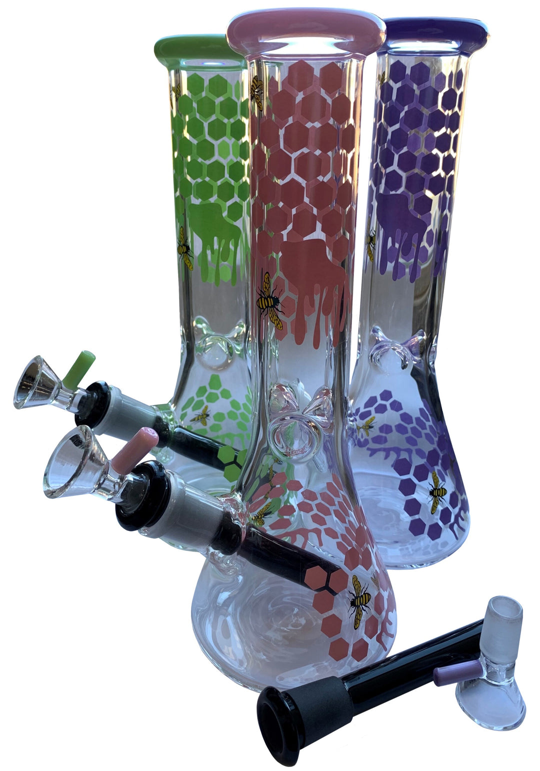 10" Thick Glass Honeycomb Water Pipe