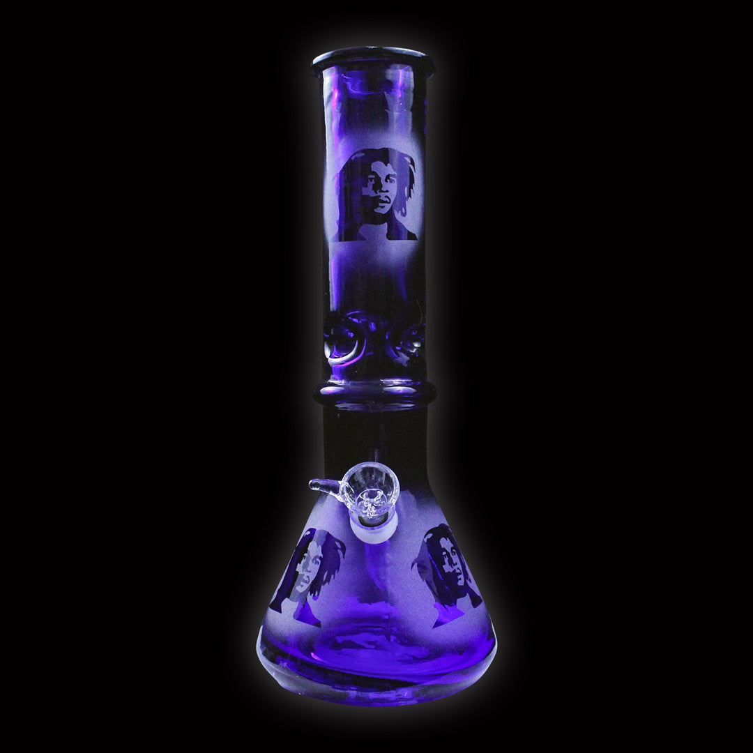 Twisted Sisters - 12" Marley Frosted Beaker Glass Water Pipe FB1