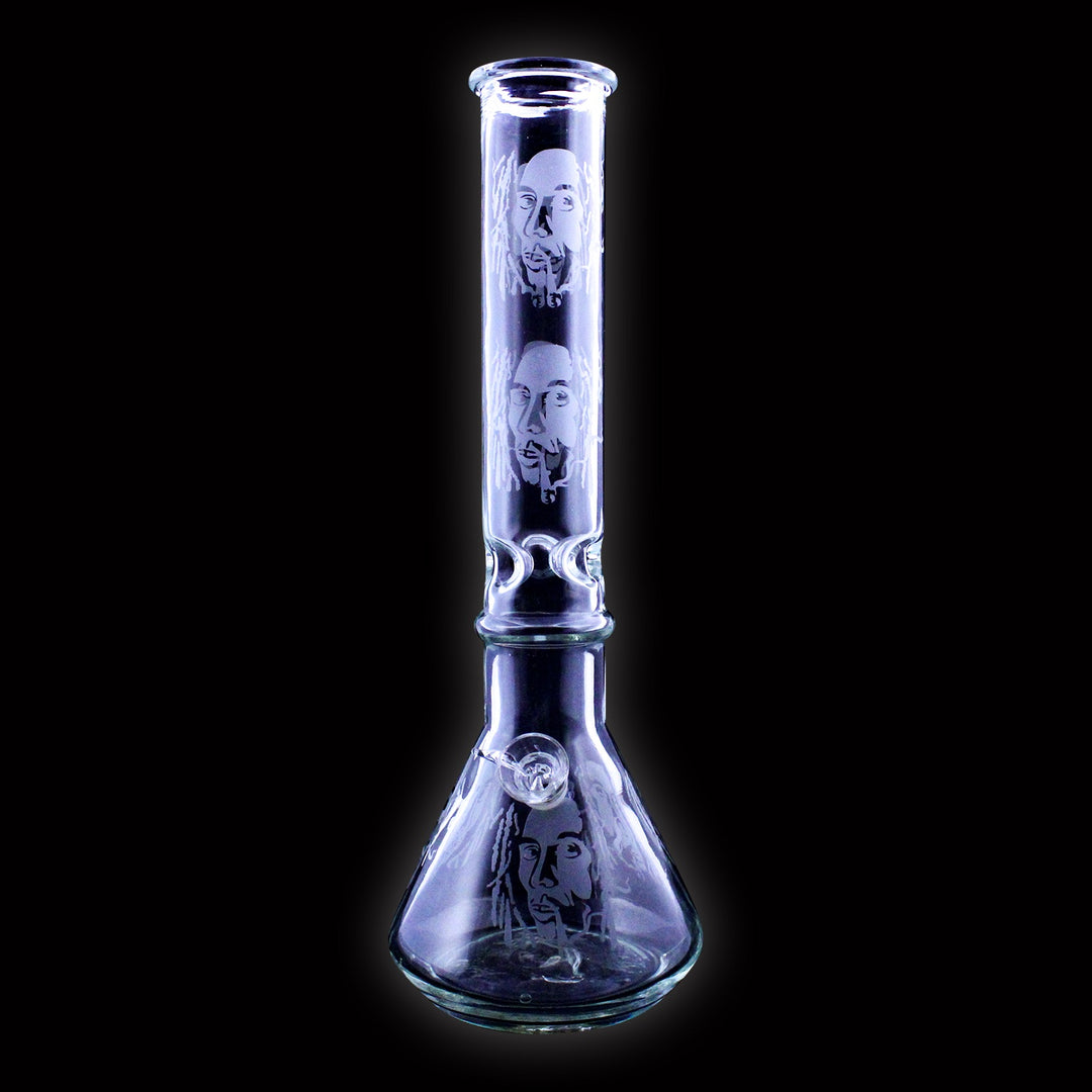 16" Frosted Beaker w/Ice Pokes Soft Glass Water Pipe
