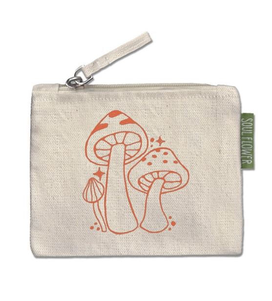 Soul Flower - Three Little Mushrooms Zipper Pouch