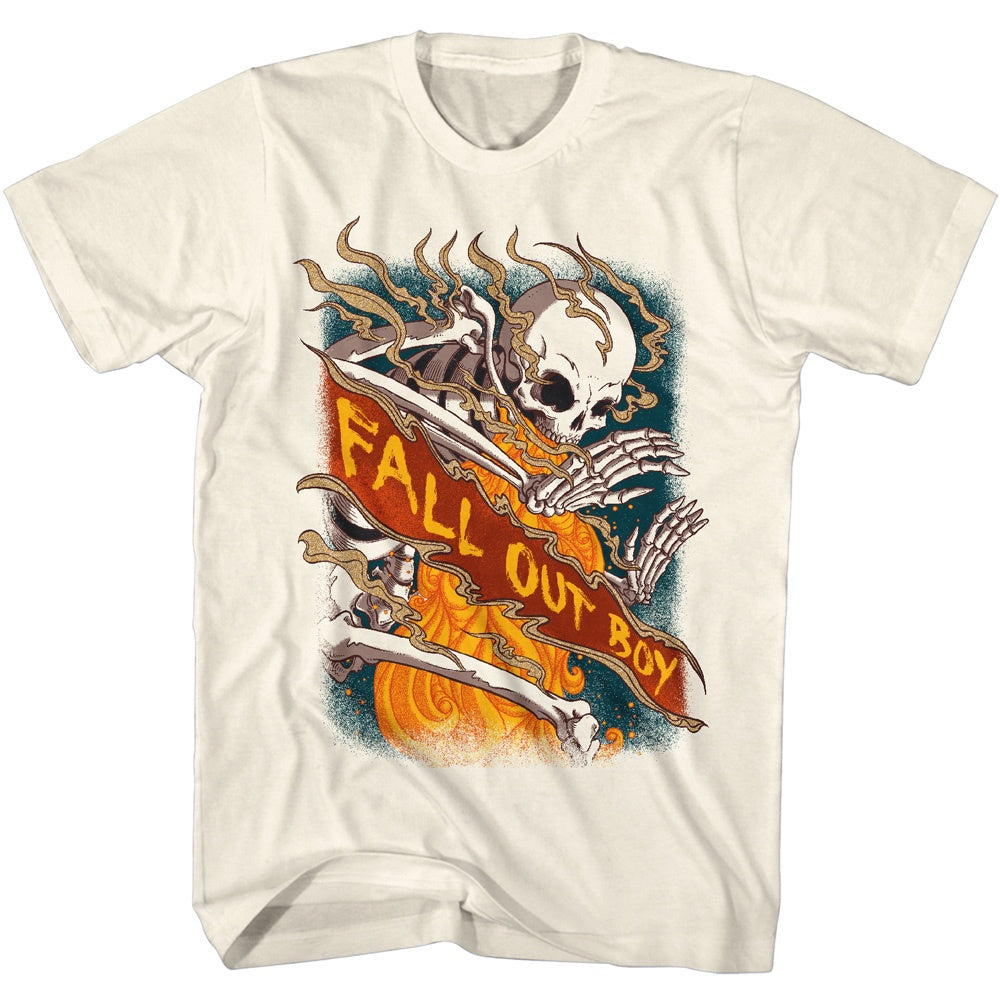 Fall Out Boy T-Shirt- Fire Skeleton