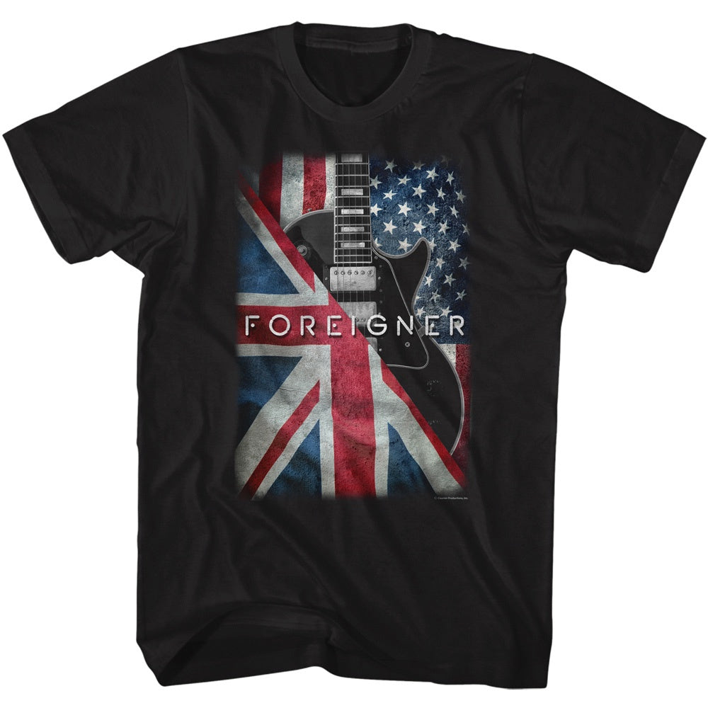 Foreigner T-Shirt- Flags & Guitar