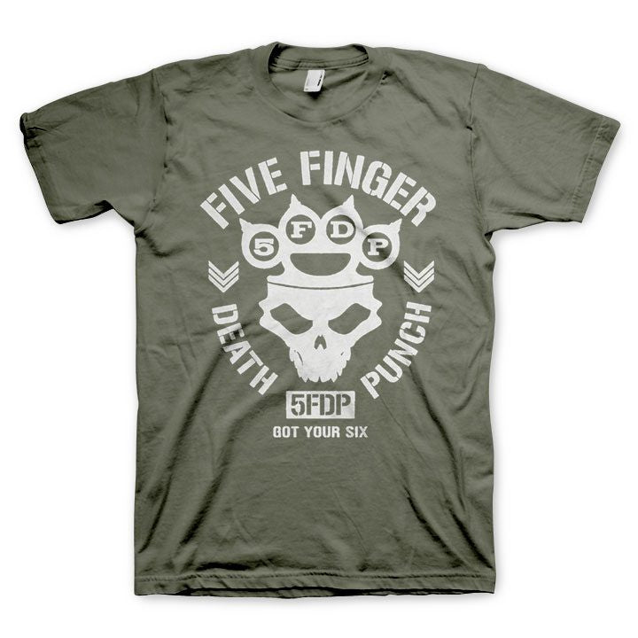 Five Finger Death Punch Knucklehead Military Green T-Shirt