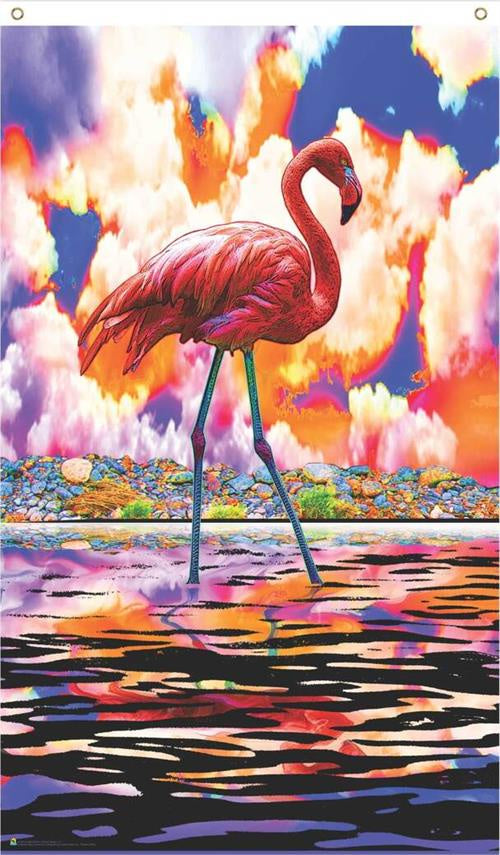 Fly Flags - Flamingo Black Light Flag