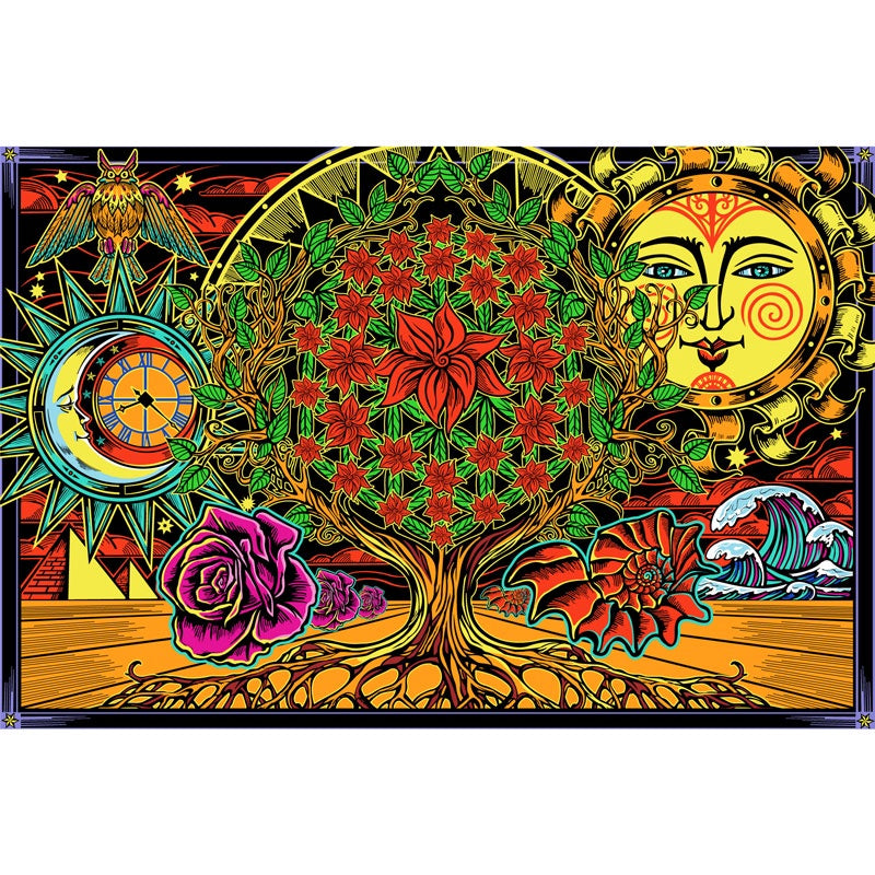 Indian Tapestry - Flower of Life Tapestry
