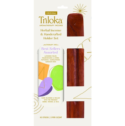 Triloka Incense & Holder Gift Set